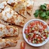 quesadilla and salsa