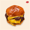 triple patty cheese burger