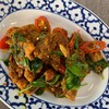 ปลาเห็ดโคนทอดราดพริก