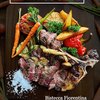 Grill Australian T-Bone steak, wedge potatoes, zucchini,asparagus, 🍅, 🥕 🧄 con
