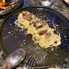 spaghetti carbonara mushroom and bacon