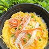 ข้าวไข่ข้นปูอัด  Rice and Creamy omelette with crabstick
