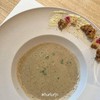 “ซุปครีมเห็ดแครงและเห็ดแครงทอด” (Split gill mushroom cream soup with triple frie