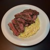 Miso butter pasta x Beef steak