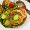 กุ้งลายเสือผัดกะปิสะตอ
