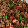กระเพราเนื้อสับ (กับข้าว)