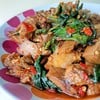 กะเพราลิ้นหมูพะโล้