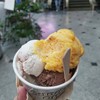 Strawberry Cheesecake / Chocolate Brownie / Mango Sorbet