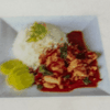 ข้าวราดผัดน้ำพริกเผาหมู - ไก่