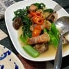 คะน้าฮ่องกงหมูกรอบ