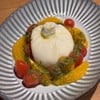 Burrata with Tomatoes and pesto