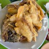 ปลาแรดมาเป็ตัวแร่เนื้อให้เรียบร้อย  ทอดมาเนื้อกำลังกรอบอร่อย  ราดน้ำปลามาหอม ๆ  