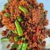 ปลาดุกฟูผัดพริกขิง