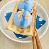 ขนมปังอบกรอบไอศครีมอัญชัน