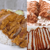 ข้าวหมูทอดติดมัน+ข้าวหมูทอดเนื้อล้วน+ข้าวไก่ทอด