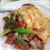 กะเพราเนื้อเปื่อย+ไข่เจียว