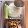 ชุดหมูทอดนมสดน้ำจิ้มแจ่ว