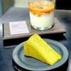“抹茶バスクチーズケーキ” - Matcha Basque Cheesecake (JPY650) & “Latte“ (ราคาตามเมล็ด)
