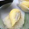 ข้าวเนียวมูน กับทุเรียน พร้อมกะทิทุเรียนเข้มข้น