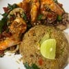 ตัวอย่างเมนูข้าวผัดกะปิและกุ้งผัดขี้เมาค่ะ