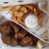 lemon pepper, ranch sauce, wedge potato