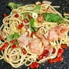 สปาเก็ตตี้เบคอนผัดพริกแห้ง สปาเก็ตตี้เบคอนผัดพริกแห้ง