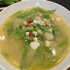 (¥42) ซุปที่ไม่มีเนื้อสัตว์แต่นัวมาก ผักกาเขียว(ขม),เค็มไข่เค็ม,เก๋ากี้(หวาน) 