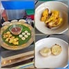 ขนมครกอร่อย ทุเรียนย่างเหนียวนิดๆ