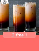 โปรโมชั่น 2 free 1 แถม เมนูในหมวด ช็อค-นม ร้อน, ช็อค-นม เย็น, โซดา, กาแฟเย็น, กาแฟร้อน, ชาร้อน, ชาเย็น เมื่อสั่งเมนูในหมวด ช็อค-นม ร้อน, ช็อค-นม เย็น, โซดา, กาแฟเย็น, กาแฟร้อน, ชาร้อน, ชาเย็น จำนวน 2 ที่