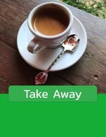 โปรโมชั่น Take Away ลด 20 บาท เมื่อสั่งเมนูในหมวด Espresso Bar Iced Menu, Espresso Bar Frappe Menu, Tea, Fusion Bar, Espresso Bar Hot Menu