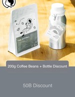 โปรโมชั่น 200g Coffee Beans + Bottle Discount ลด 50 บาท เมื่อสั่งเมนู  จำนวน 1 ที่