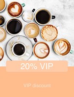 โปรโมชั่น 20% VIP ลด 20 % เมื่อสั่งเมนูในหมวด Grilled, Cold Brew Coffee, Breakfast Bowls, Get Dirty, Tea & Tea Latte, Burgers, Lighter Plates, Juices & shake, Frizzy Drinks, Salad, Espresso, Pasta, Alternative Coffee, Thai Food, Ice Cream, Seafood, croissant & Pastries, Bread, Cake, Sandwiches, Stand Alone, Sweet Sensation, All About Chicken, Appetizer, Food items, Things on Toast, Milk & Chocolate