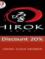 โปรโมชั่น Discount 20% ลด 20 % เมื่อสั่งเมนูในหมวด มันปูย่าง, DONBURI, Avocado, SASHIMI, Ramem & Udon, SOBA, ROLL, SUSHI , SALAD, MAKI, SPICY SALAD, RICE&SOUP, YAKI, NABE, Tempura, RAMEN & UDON