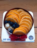 เค้กส้มหน้านิ่มผลไม้สด