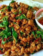 โปรโมชั่น กระเพาหมูสับ1แถม1 ลด 5 บาท เมื่อสั่งเมนู โปรโมชั่นกระเพาหมูสับ1แถม1เพียง