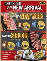 Arno's Promotion!!! 😋😋
Beef lovers don't miss
Special Wagyu is back! 🥩
🥩🥩🥩 Dry-Aged 80 Days 
🥩 Wagyu New York (MB 3/4)
average weight +/- 400g.
Promotion price 1,590.- 
🥩 Wagyu Sirloin (MB 3/4)
average weight +/- 350g.
Promotion price 1,550.-
🥩🥩🥩 Dry-Aged 90 Days 
🥩 Wagyu New York (MB 4/5)
average weight +/- 400g.
Promotion price 1,750.-
🥩 Wagyu Sirloin (MB 4/5)
average weight +/-  350g.
Promotion price 1,750.-
🌟🌟🌟 Included Sauce and Side
Each Wagyu Set is served with 1 Sauce and 1 Side Dish.
⭐️ Sauce (Choose 1)
- Cognac Kampot Pepper Sauce
- Spicy Thai Sauce
⭐️ Side Dish (Choose 1)
- Cheesy Farmer's Potatoes
- Stuffed tomatoes (2 pcs)
Start now! Until Stock Ends
This Promotion is Available at Arno's Restaurants except for
🚫 Suanplu
🚫 Luncheonette Convent
🚫 Shukhonthasawat 28
🚫 Narathiwat 15
🚫 ChiangMai
🚫 Saraburi