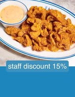 โปรโมชั่น staff discount 15% ลด 15 % เมื่อสั่งเมนูในหมวด Appetizers, Sharing dishes, Single dish