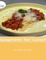โปรโมชั่น Spaghetti for Lunch ลด 60 บาท เมื่อสั่งเมนู Angle Hair Garlic-Chili & Bacon, Fettuccine Carbonara, Spaghetti Bolognese Beef