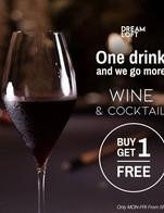 𝐎𝐍𝐄 𝐃𝐑𝐈𝐍𝐊 𝐀𝐍𝐃 𝐖𝐄 𝐆𝐎 𝐌𝐎𝐑𝐄 🥂
.
ห้ามพลาด! Happy Hour ที่ทุกคนรอยคอย 
เครื่องดื่ม WINE & COCKTAIL ซื้อ 1 รับฟรีอีก 1 
เฉพาะวันจันทร์ - วันศุกร์  เริ่มเวลาตั้งแต่ 17.00 – 20.00 น. 
.
🍽Location at The Strand Thonglor, level 3
🕐Opening Hours 
Sunday-Thursday: 11.00-22.00
Friday-Saturday: 11.00-23.00
.
สอบถามรายละเอียด หรือสำรองที่นั่ง
For RESERVATION , contact us via LINE @dreamloftbangkok 

#cocktails #wine #barsbkk #dreamloftbangkok #thestrandthonglor #promotion