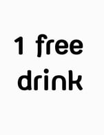 โปรโมชั่น free 1 drink ลด 100 % เมื่อสั่งเมนูในหมวด Milk - นม, matcha, Ade - โซดา, Coffee, Frappe, tea