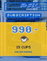 โปรโมชั่น Subscription 1090 ลด 100 % เมื่อสั่งเมนู Iced Caramel Latte, Yuzu Sparkling, PAL Panther, Hot Caramel Macchiato, Espresso Shot, Roller Palwer, Why So Creammmmmy?, Es-Yen, The Last Soy Milk On Earth, Hot Americano, Once Upon A Dip, Thai Milk Tea, Iced Mocha, Iced Latte, OVO Hot, Sunshine To Your Cloudy Mind (W), Yuzu Earl Grey Tea, Coffee and Cream Yuzu, OVO ICE, Iced Americano, Iced Cappuccino, Brewing Bliss, Iced Clear Matcha, Strawberry Sparkling, Hot Mocha, Shake Up Your Day, Wish You Were Beer, Don't Panic, Its Gonna Be Good, Iced Matcha Latte, Hot Cappuccino, Hot Latte, Plum Sparkling, OVO with Espresso Shot Ice, OVO with Espresso Shot Hot, Hot Chocolate Latte, Iced Chocolate Latte, Hot Matcha Latte, My Heart Skips A Beat, Strawberry Black Tea, Green Apple Sparkling
