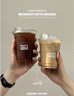 โปรโมชั่น MONDAYS WITH BEANIE ลด 7 บาท เมื่อสั่งเมนู Latte , Americano