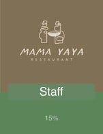 โปรโมชั่น Staff ลด 15 % เมื่อสั่งเมนูในหมวด เครื่องดื่ม, ขนมหวาน, ทอด, อาหารจานเดียว, ต้ม/แกง, เครื่องจิ้ม, ผัด, อาหารทานเล่น, โปรโมชั่น, ค่าบริการ