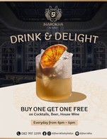 โปรโมชั่น Drink&Delight Buy 1 Get 1 Free แถม V8+, Prosecco, Brut Rose, Italy (Btg), Jharokha Gimlet, Aperol Spiritz เมื่อสั่งเมนู  จำนวน 1 ที่
