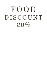 โปรโมชั่น Discount Food 20% ลด 20 % เมื่อสั่งเมนูในหมวด DESSERT, FOOD TMK