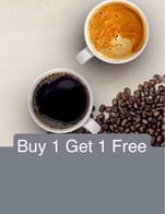 โปรโมชั่น Buy 1 Get 1 Free แถม Espresso, Caramel Macchiato., Mocha., Latte., Mocha, Latte, Cappucino, Caramel Macchiato, Espresso-Yen, Charoen Nakhon, Pak Klong Talad, Sweet & Sour, Dirty Tropical, Earl Gray-Nitro, Pina-Cold Brew-Lada, Cold Brew Negroni, Truffle Hi-Ball, Clearified Milk Punch, Cappuccino, Americano., Cocoa, Americano, Cold Brew Coffee เมื่อสั่งเมนู  จำนวน 1 ที่