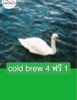 โปรโมชั่น cold brew 4 ฟรี 1 แถม ช้าง Cold Brew เมื่อสั่งเมนู  จำนวน 4 ที่