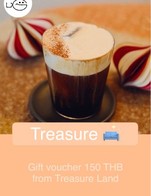 โปรโมชั่น Treasure 🛋️ ลด 150 บาท เมื่อสั่งเมนู  จำนวน 1 ที่