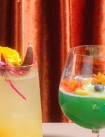 โปรโมชั่น 3 Dishes with 4 Glasses of Cocktails or 1 Bottle of wine for 2 People ลด 100 % เมื่อสั่งเมนูในหมวด Cocktail Glass, Red Wine, pastas, soups, Appetizers, mains, White Wine, desserts, a la carte, salads, pizza, signature cocktail
