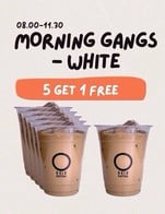 โปรโมชั่น Morning Gang Set White แถม White Coffee (Days Blend) เมื่อสั่งเมนู จำนวน 6 ที่